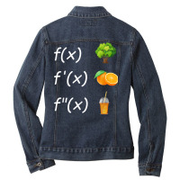 Funny Derivative Analysis Calculus Mathematics Math Teacher T Shirt Ladies Denim Jacket | Artistshot