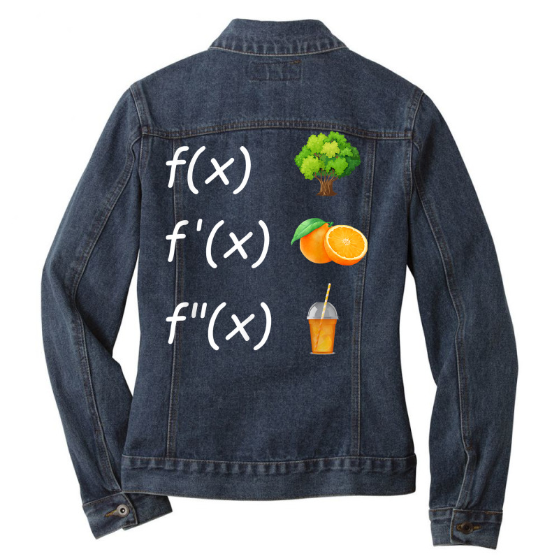 Funny Derivative Analysis Calculus Mathematics Math Teacher T Shirt Ladies Denim Jacket by cm-arts | Artistshot