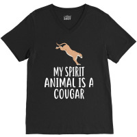 My Spirit Animal Is A Cougar  Funny Cougars V-neck Tee | Artistshot