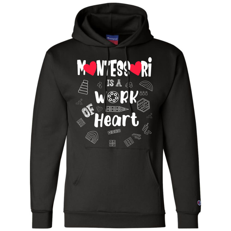 Montessori Quote Valentines Day Montessori Teachers Champion Hoodie | Artistshot