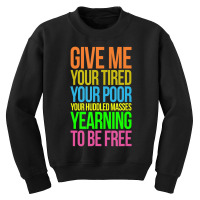 Muslim Travel Ban New Colossus Quote Lazarus Protest Youth Sweatshirt | Artistshot