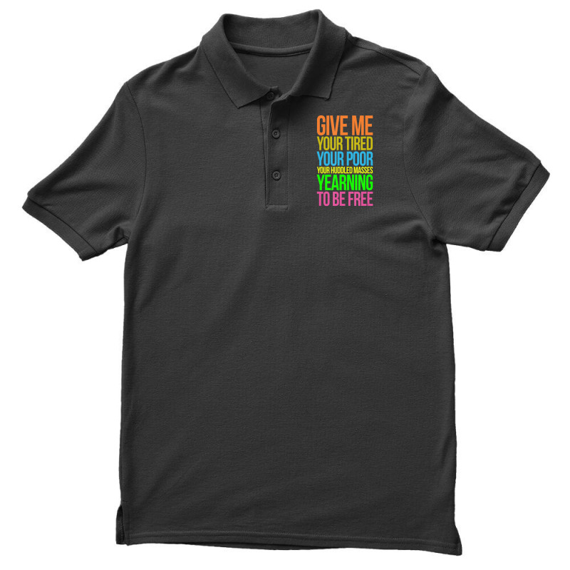 Muslim Travel Ban New Colossus Quote Lazarus Protest Men's Polo Shirt | Artistshot