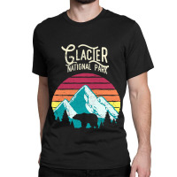 Vintage Glacier National Park Mountain Bear Retro Classic T-shirt | Artistshot