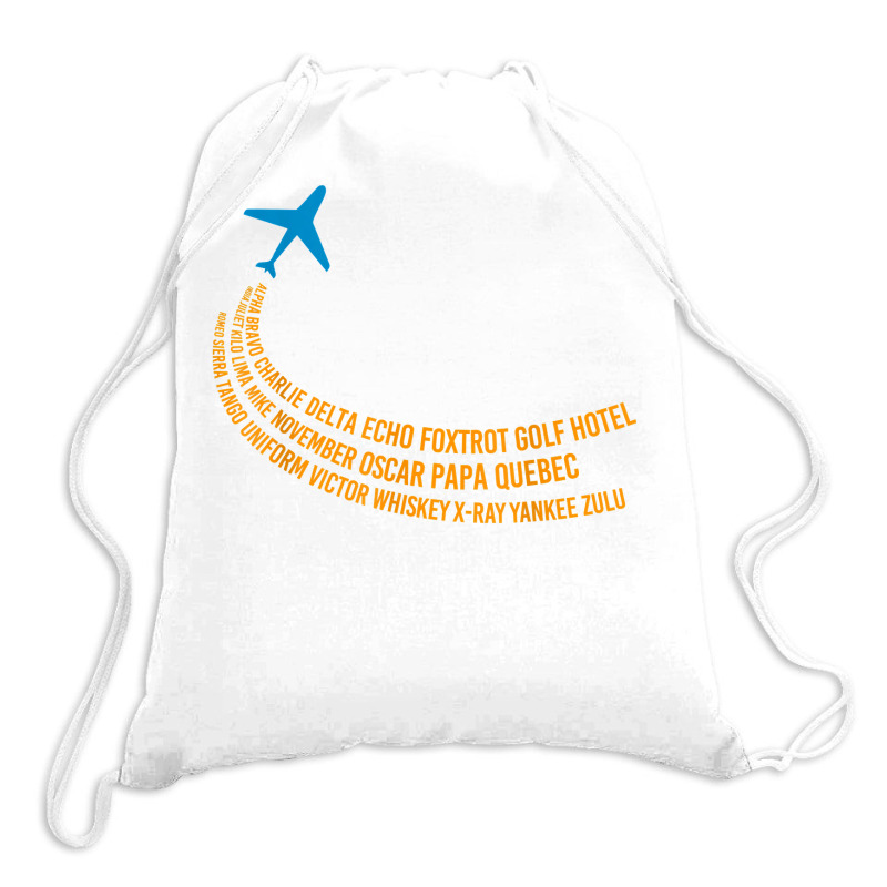 Phonetic Alphabet  Pilot Airplane T Shirt Drawstring Bags | Artistshot