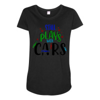 Still Plays With Cars Cool Novelty Child Parent Novelty Item Maternity Scoop Neck T-shirt | Artistshot