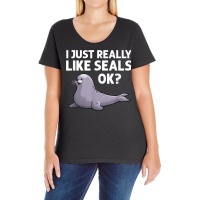 Cool Seal For Men Women Sea Lion Zookeeper Sea Animal Seals T Shirt Ladies Curvy T-shirt | Artistshot