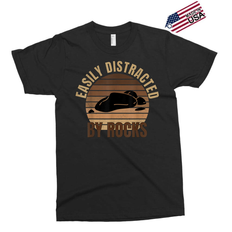 Easily Distracted By Rocks Geology Rock Collecting Geologist Exclusive T-shirt by August | Artistshot