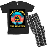 Always Under The Same Sky  Long Distance Couple Love Relationship Men's T-shirt Pajama Set | Artistshot