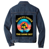 Always Under The Same Sky  Long Distance Couple Love Relationship Men Denim Jacket | Artistshot