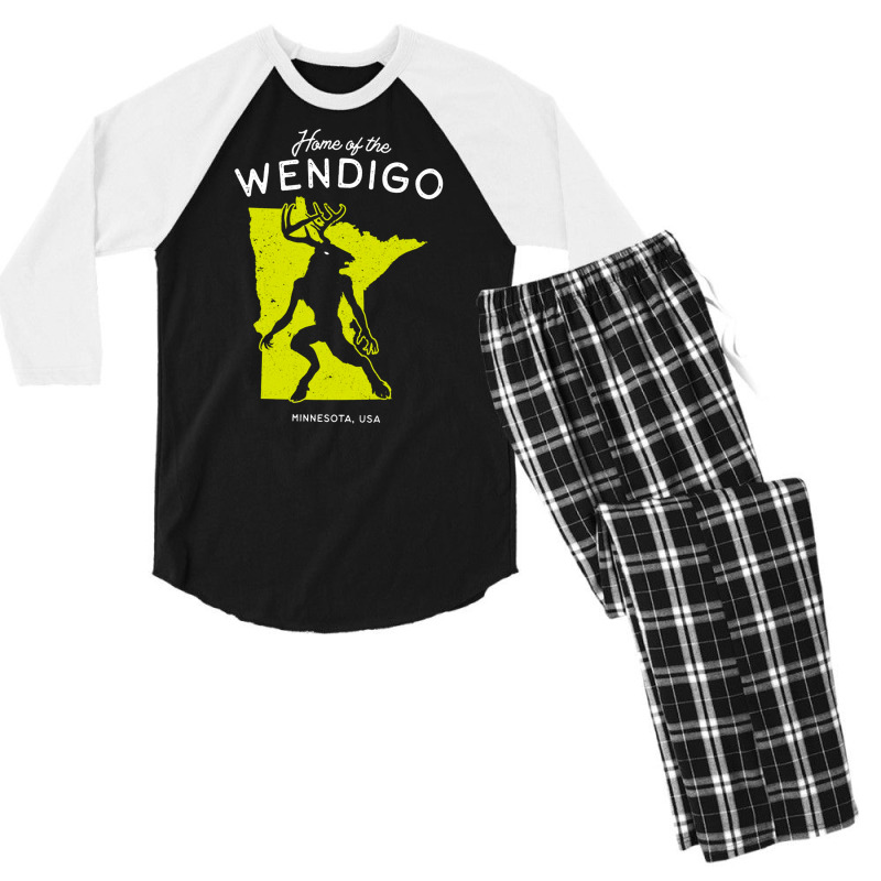 Home Of The Wendigo, Minnesota, Home, Of The Wendigo, Minnesota, Home  Men's 3/4 Sleeve Pajama Set | Artistshot