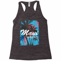 Vintage Maui Hawaii Hawaiian Island Palm Tree Beach Tropical T Shirt Racerback Tank | Artistshot