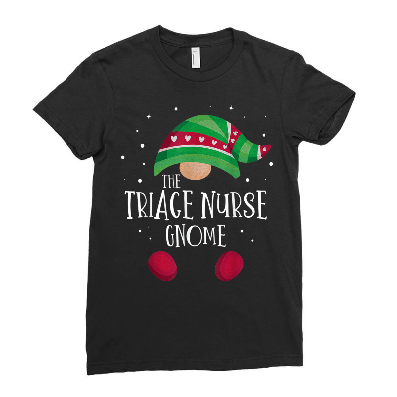 Triage Nurse Gnome Family Matching Christmas Pajamas Ladies Fitted T-Shirt by Clinical | Artistshot