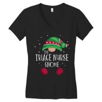 Triage Nurse Gnome Family Matching Christmas Pajamas Women's V-neck T-shirt | Artistshot