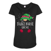 Triage Nurse Gnome Family Matching Christmas Pajamas Maternity Scoop Neck T-shirt | Artistshot