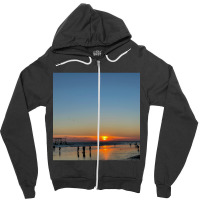 Brighton Golden Sunset Zipper Hoodie | Artistshot