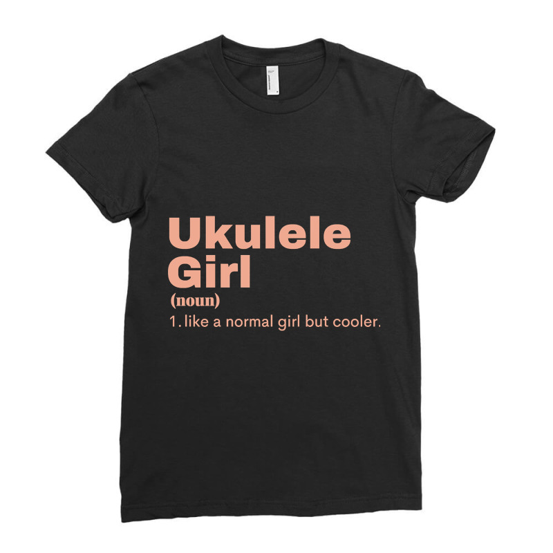 Ukulele  Girl - Ukulele Ladies Fitted T-Shirt by Crowley Tidwell | Artistshot