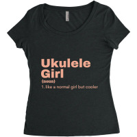 Ukulele  Girl - Ukulele Women's Triblend Scoop T-shirt | Artistshot