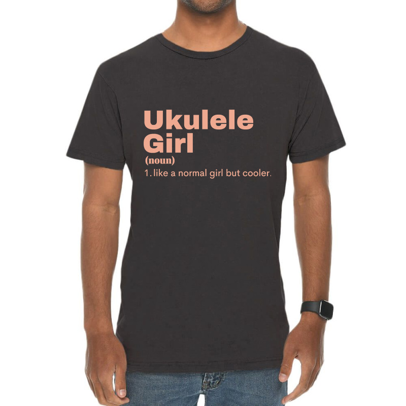 Ukulele  Girl - Ukulele Vintage T-Shirt by laughingtuy | Artistshot