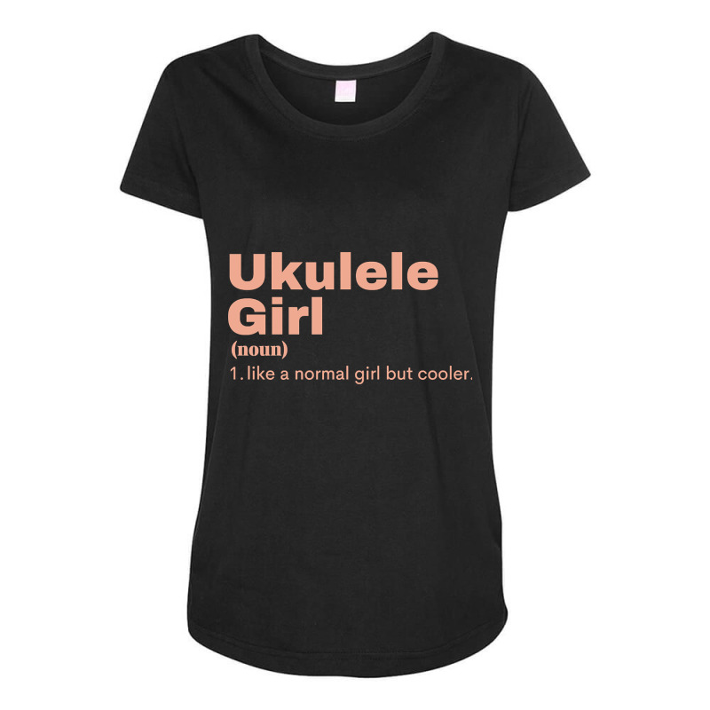 Ukulele  Girl - Ukulele Maternity Scoop Neck T-shirt by laughingtuy | Artistshot