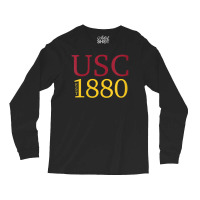 Usc Womens Ivy Font 1880 Cardinal Gold V-neck Long Sleeve Shirts | Artistshot