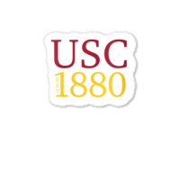 Usc Womens Ivy Font 1880 Cardinal Gold V-neck Sticker | Artistshot