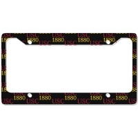 Usc Womens Ivy Font 1880 Cardinal Gold V-neck License Plate Frame | Artistshot