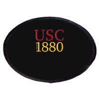 Usc Womens Ivy Font 1880 Cardinal Gold V-neck Oval Patch | Artistshot