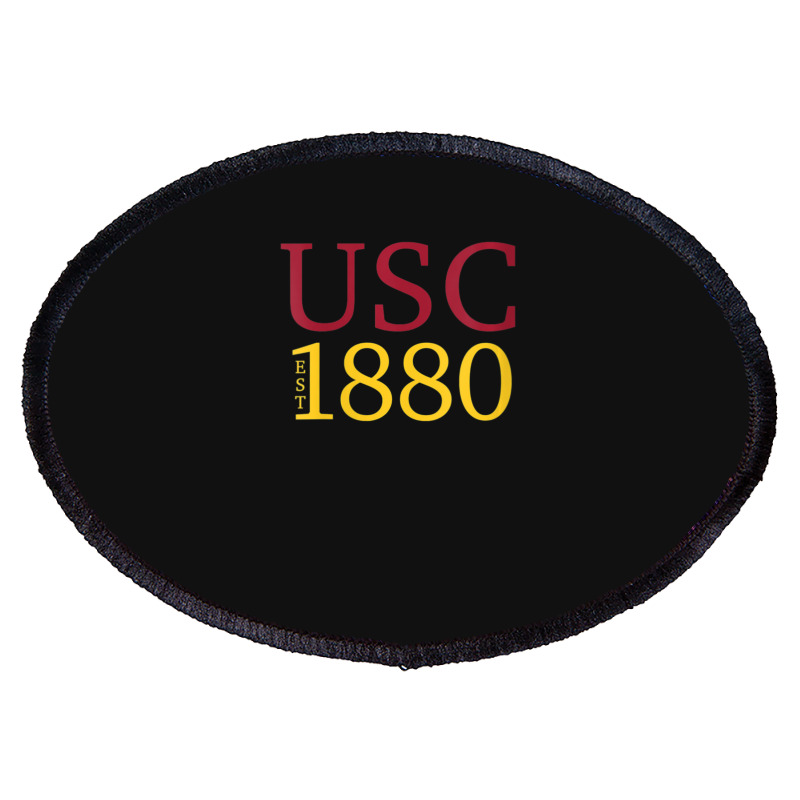 Usc Womens Ivy Font 1880 Cardinal Gold V-neck Oval Patch | Artistshot