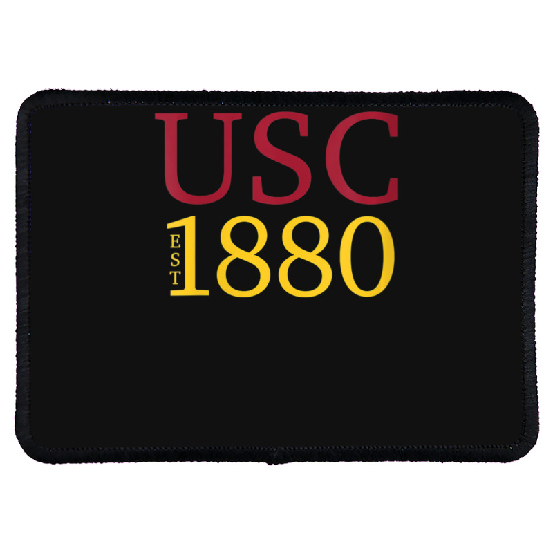 Usc Womens Ivy Font 1880 Cardinal Gold V-neck Rectangle Patch | Artistshot