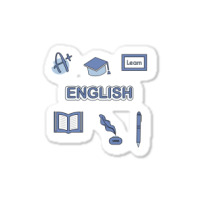 Light Blue English School Subject  Pack Sticker | Artistshot