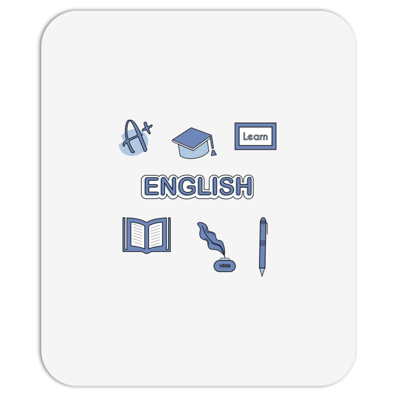 Light Blue English School Subject  Pack Mousepad | Artistshot