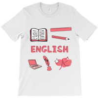 Lot D Amp X27 Autocollants Coral English School Subject T-shirt | Artistshot