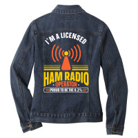 Morse Code Radio Ham Amateur Radio Operator Gift-8z6ty Ladies Denim Jacket | Artistshot