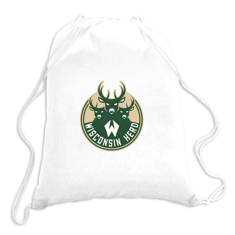 Wisconsin Herd Drawstring Bags | Artistshot