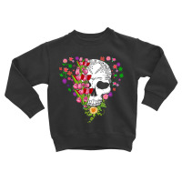 Muertos Day Floral Skeleton Horror Scary Halloween Toddler Sweatshirt | Artistshot