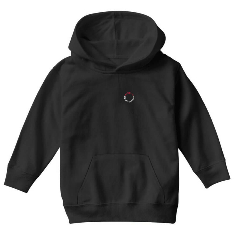 Usc Womens Round Cardinal White V-neck Youth Hoodie | Artistshot