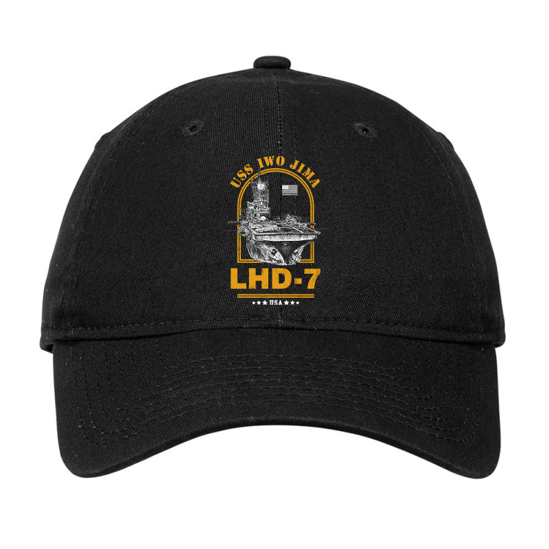 Lhd-7 Uss Iwo Jima Adjustable Cap by degreesgunner | Artistshot