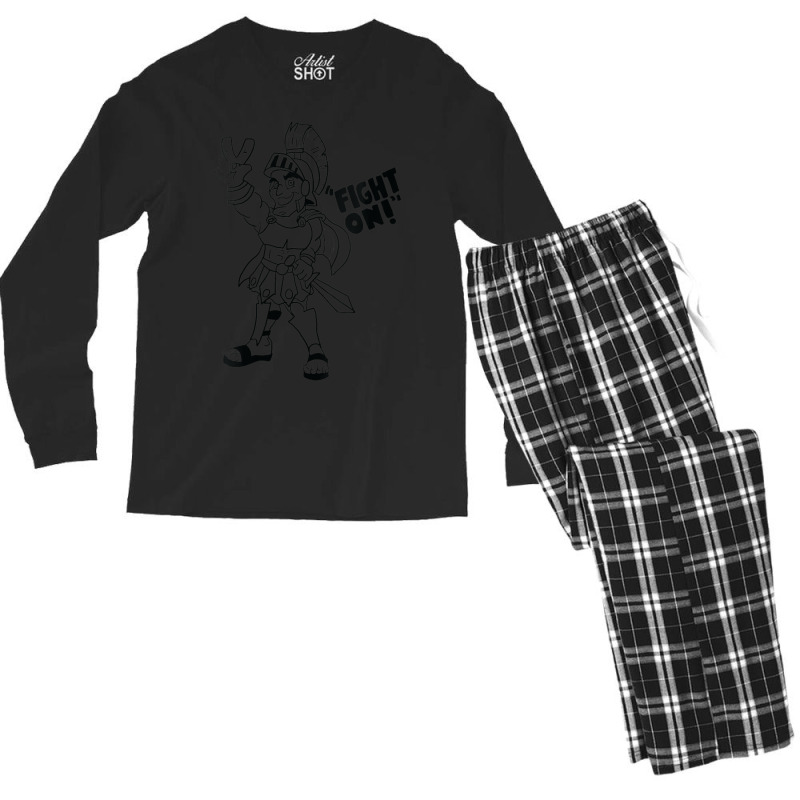 Usc Womens Tommy's Fighting V Fight On! Black V-neck Men's Long Sleeve Pajama Set by Kandurip541 | Artistshot