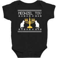 Hanukkah Chanukkah Funny Jewish Cat Meowzel Tov Jew Gift Baby Bodysuit | Artistshot