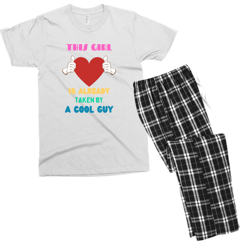 This Girl Is Already Taken By A Cool Guy Men's T-shirt Pajama Set | Artistshot