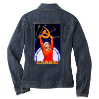 Soviet Space Astronaut Propaganda, Soviet, Space, Astronaut, Propagand Ladies Denim Jacket | Artistshot