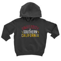 Usc Womens Tricolor Name Stack Cardinal White Gold V-neck Toddler Hoodie | Artistshot