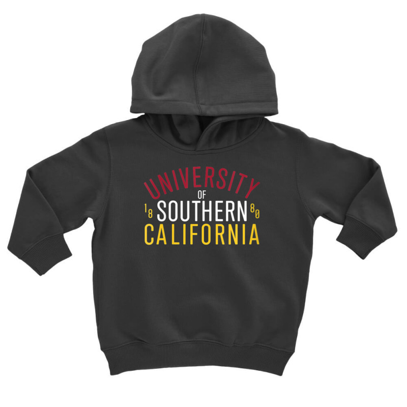 Usc Womens Tricolor Name Stack Cardinal White Gold V-neck Toddler Hoodie | Artistshot