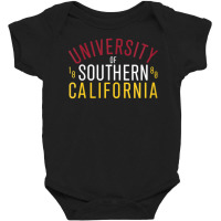 Usc Womens Tricolor Name Stack Cardinal White Gold V-neck Baby Bodysuit | Artistshot