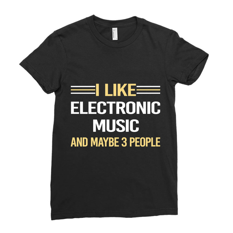 3 People Electronic Music Ladies Fitted T-Shirt by Bertrand Angulo | Artistshot