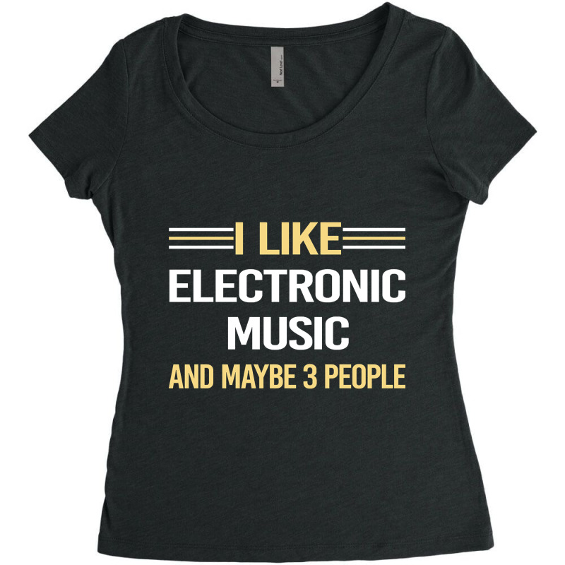 3 People Electronic Music Women's Triblend Scoop T-shirt by Bertrand Angulo | Artistshot