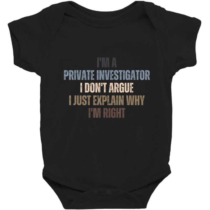 Private Detective Quotes For True Crime Fans Baby Bodysuit by cm-arts | Artistshot