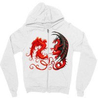 Rising Phoenix Fire And Dragon T Shirt Zipper Hoodie | Artistshot