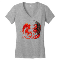 Rising Phoenix Fire And Dragon T Shirt Women's V-neck T-shirt | Artistshot