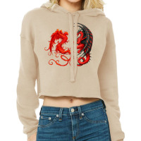 Rising Phoenix Fire And Dragon T Shirt Cropped Hoodie | Artistshot